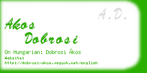 akos dobrosi business card